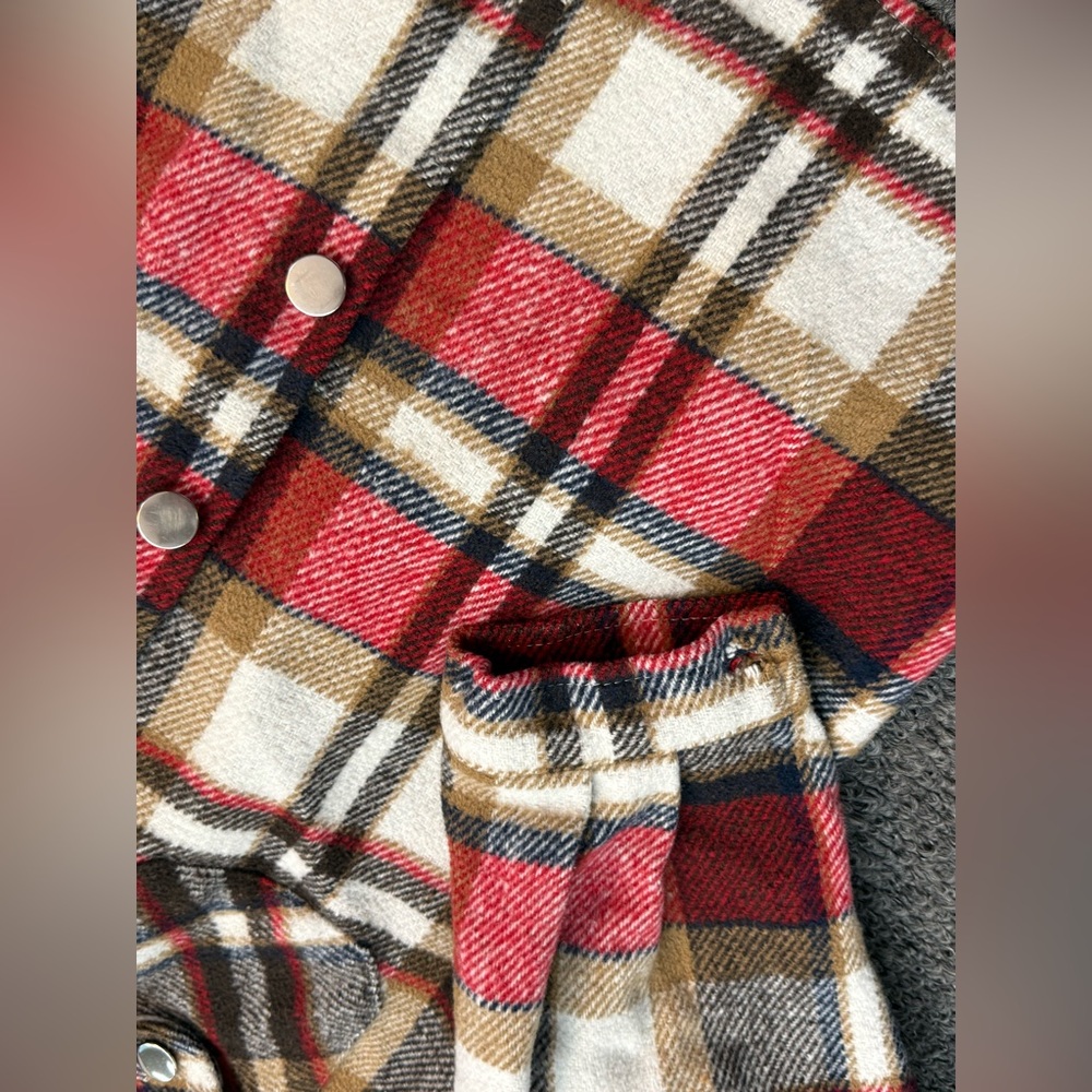 Plaid Button-Up Shacket - Picture 3 of 8